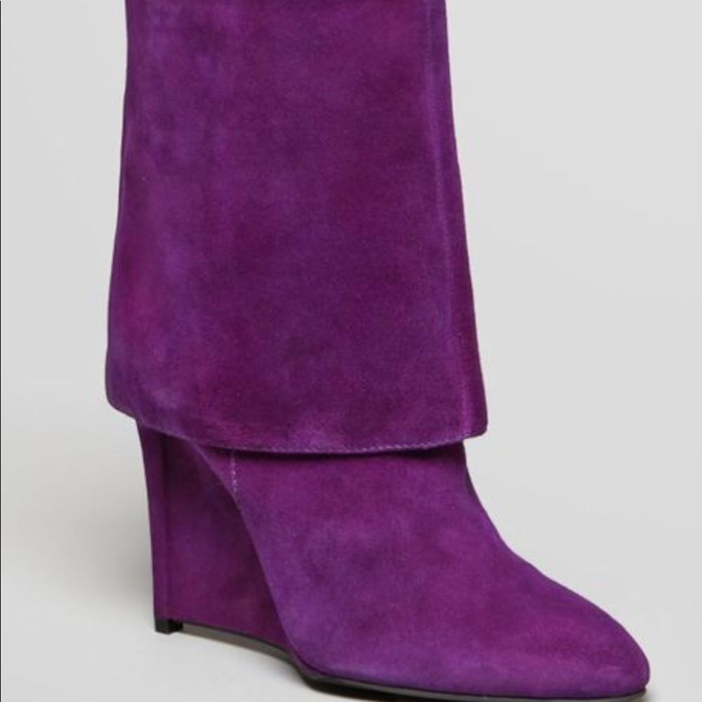 Enzo Angiolini Purple Suede Booties 8